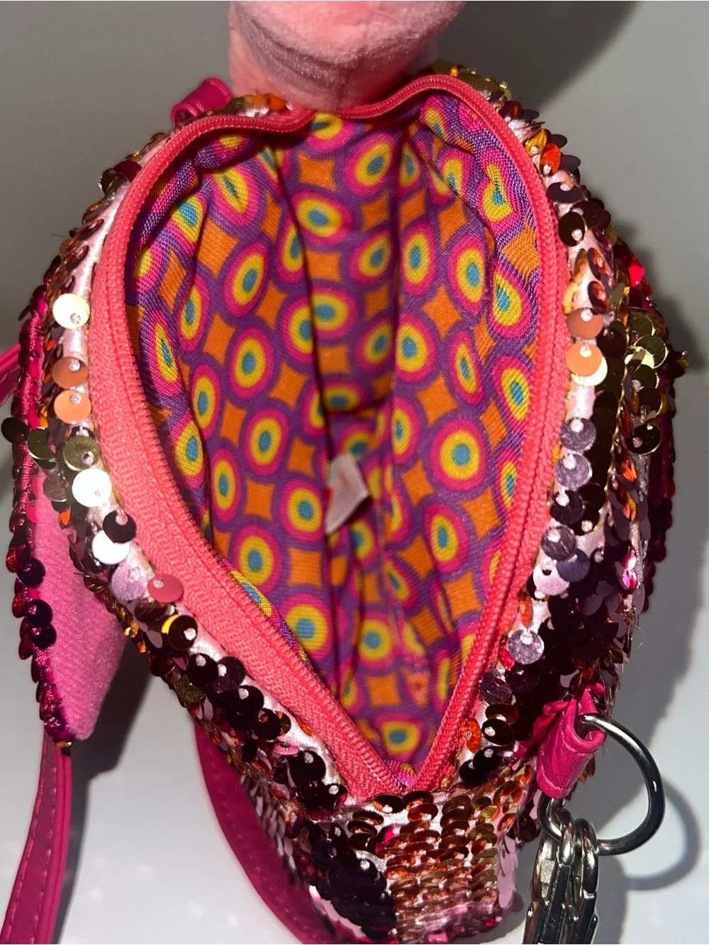 Ty Pink Sequin Flamingo Kids Crossbody Bag